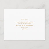 金フェイク箔の紙吹雪は私の花嫁になる インビテーションポストカード (裏面)