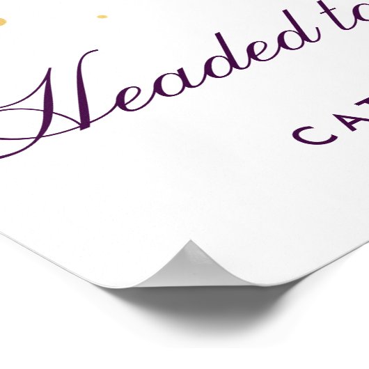 金フェイク箔の結婚ポスター |一覧カスタム表示 ポスター (角)