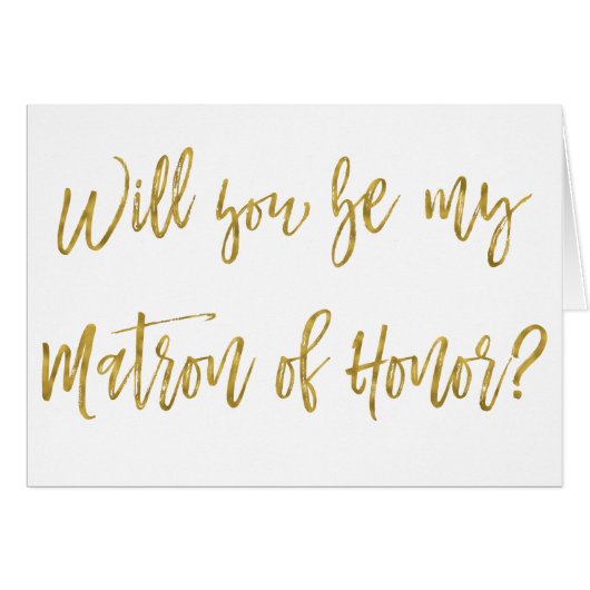 金フェイク箔の結婚名誉のマトロン (正面横)