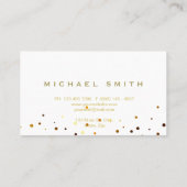 金フェイク箔の繊細なグリッターホワイトビジネスカード 名刺 (裏面)