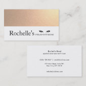 金フェイク箔まつ毛エクステンションサロン 名刺 (正面/裏面)