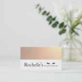 金フェイク箔まつ毛エクステンションサロン 名刺 (スタンド正面)