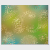 金フェイク箔アラビア模様 ラッピングペーパー (フラット)