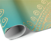 金フェイク箔アラビア模様 ラッピングペーパー (ロールコーナー)