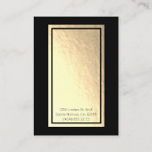 金フェイク箔イヤリングディスプレイ 名刺 (裏面)