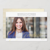 金フェイク箔エレガント科 案内状 (正面/裏面)