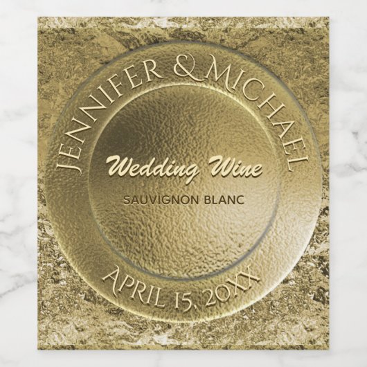 金フェイク箔カスタムワインラベル ワインラベル (シングルラベル)