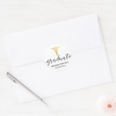 金フェイク箔カドゥセウス医療看護 ラウンドシール (封筒)