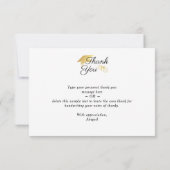 金フェイク箔キャップ卒業証書 サンキューカード (裏面)