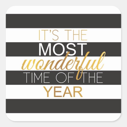 金フェイク箔クリスマスシール スクエアシール (正面)