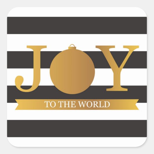 金フェイク箔クリスマスシール スクエアシール (正面)