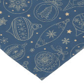 金フェイク箔クリスマスツリー装飾パターン ショートテーブルランナー (コーナー)