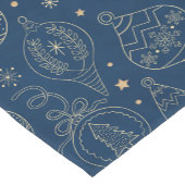 金フェイク箔クリスマスツリー装飾パターン ショートテーブルランナー (コーナー)