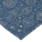 金フェイク箔クリスマスツリー装飾パターン テーブルクロス (アングル)