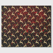 金フェイク箔クリスマストインデナー&レッド《写真》ぼけ味 ラッピングペーパー (フラット)