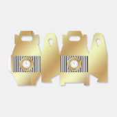 金フェイク箔クロック真夜中ハッピーニューイヤー フェイバーボックス (折り畳みなし)