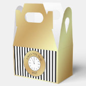 金フェイク箔クロック真夜中ハッピーニューイヤー フェイバーボックス (オープン)