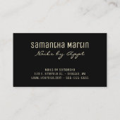 金フェイク箔グリッターブラシストロークヒョウ 名刺 (裏面)