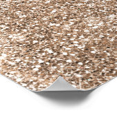 金フェイク箔グリッター背景輝くテンプレート ポスター (角)