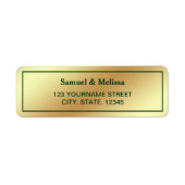 金フェイク箔グリーン結婚ズ ラベル (正面)