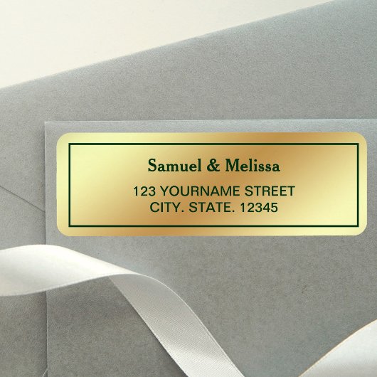 金フェイク箔グリーン結婚ズ ラベル