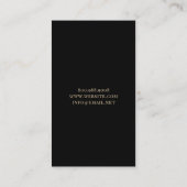 金フェイク箔サンブラックジュエリーデザイナー 名刺 (裏面)