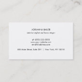 金フェイク箔サークルインテリアデザイナーTaupe 名刺 (裏面)