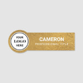 金フェイク箔サークルカンパニーロゴ 名札 (正面)