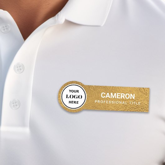 金フェイク箔サークルカンパニーロゴ 名札