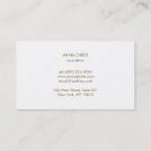 金フェイク箔サークルモチーフピンクとターコイズ 名刺 (裏面)