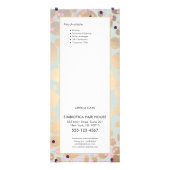 金フェイク箔サークル紙吹雪サロンサービスメニュー ラックカード (裏面)