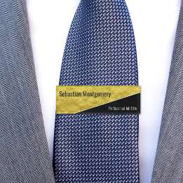 金フェイク箔ジオメトリックプロフェッショナル名タグ 名札