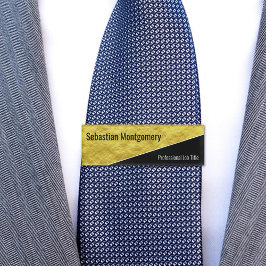 金フェイク箔ジオメトリックプロフェッショナル名タグ 名札