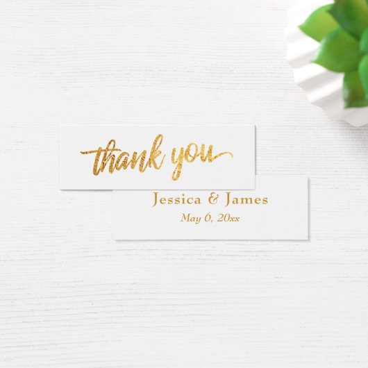 金フェイク箔スクリプトサンキュー結婚式の引き出物 (デスク)
