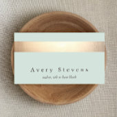 金フェイク箔ストライプのラエレガントイトブルーシック 名刺