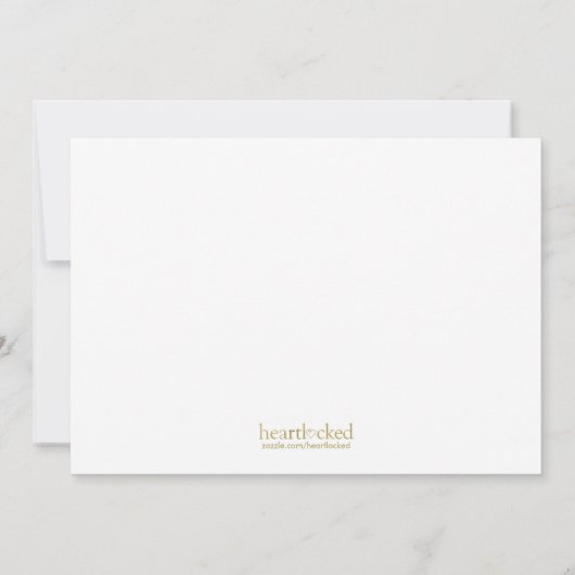 金フェイク箔タイポグラフィフォトベビーのお知らせ 案内状 (裏面)