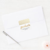 金フェイク箔タイポグラフィ山形 スクエアシール (封筒)