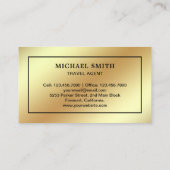 金フェイク箔タージマハル旅行代理店 名刺 (裏面)