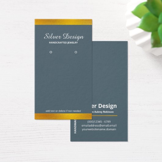 金フェイク箔ディスプレイカード濃いシアン – 青 (デスク)