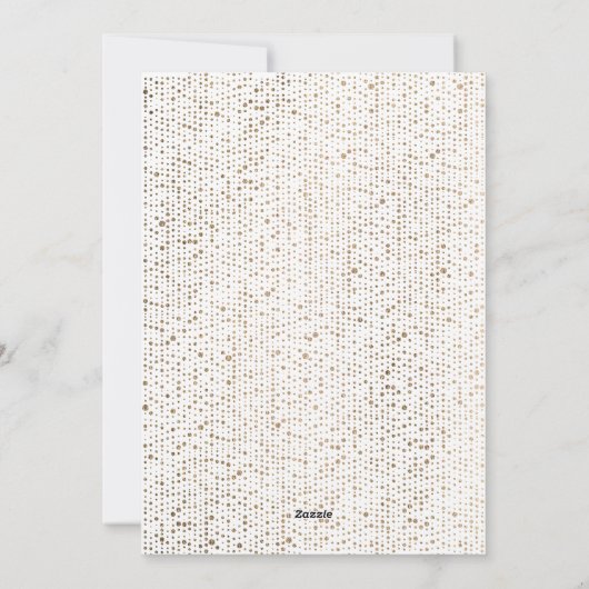 金フェイク箔ニューエレガントイヤーイブパーティー招待状 シーズンカード (裏面)