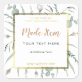 金フェイク箔ハンドメイド製品小規模企業 スクエアシール (正面)