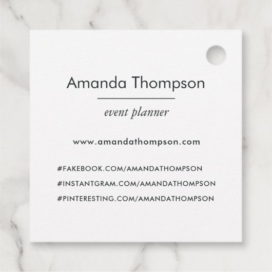 金フェイク箔パイナップルイベントプランナー フェイバータグ (裏面)