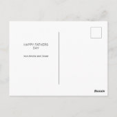 金フェイク箔パパはスーパースター父の日 ポストカード (裏面)