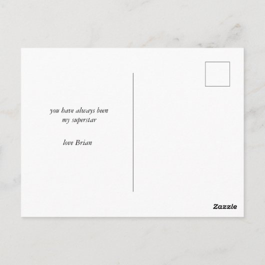 金フェイク箔パパはスーパースター父の日 ポストカード (裏面)