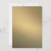 金フェイク箔パーム葉トロピカルビーチ結婚式 招待状 (裏面)