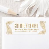 金フェイク箔ピネコーンと松の針休日 ラベル (インサイチュ)