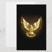 金フェイク箔ピースドゥーヴオンブラック 便箋 (正面/裏面)