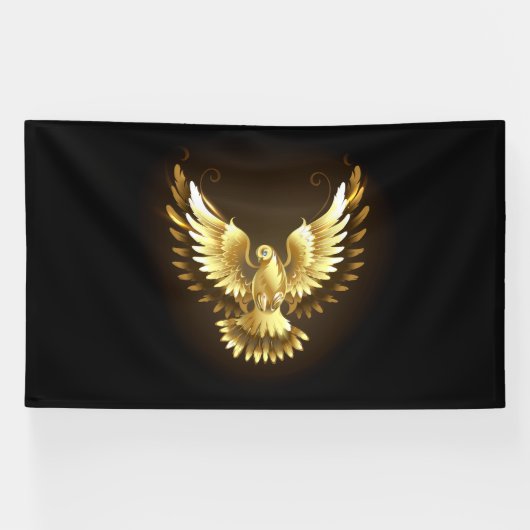 金フェイク箔ピースドゥーヴオンブラック 横断幕 (横)