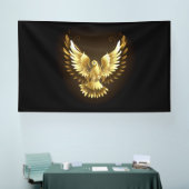 金フェイク箔ピースドゥーヴオンブラック 横断幕 (トレードショー)