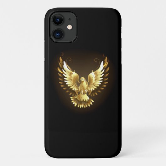 金フェイク箔ピースドゥーヴオンブラック Case-Mate iPhoneケース (裏面)